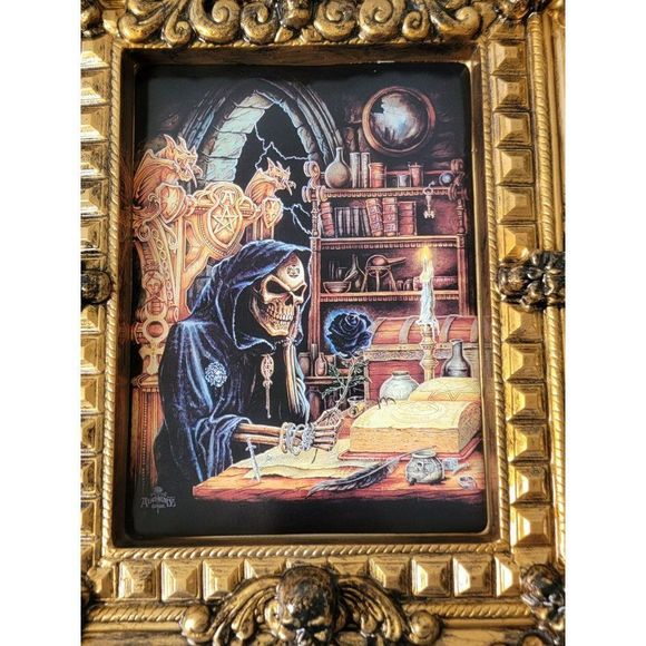 Alchemy Carta plastic photo frame skull Halloween skeleton wizard satan devil ho - Picture 4 of 13